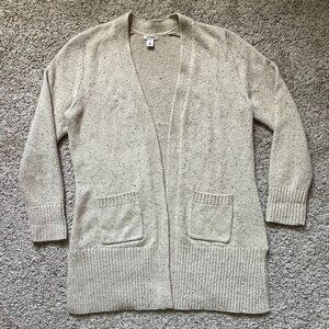 - L.L. Bean - Beige Long Open Cardigan